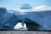 Arched iceberg off Devil Island, Antarctic
