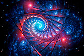 Multidimensional spirals, illustration