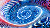 Glowing multidimensional spiral, illustration