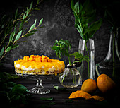Mango cheesecake with Alphonso mangoes