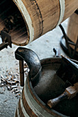 Küfer-Werkzeug, Hennessy, Cognac, Charente, Frankreich