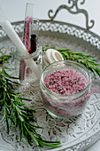 Red wine salt with rosemary