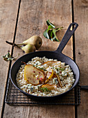 Risotto with roasted thyme pears