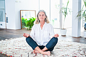 Woman practicing yoga