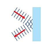 Reflection of plane waves, illustration