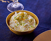 Whipped cream with citrus zest