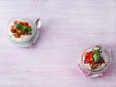 Quarkcreme mit Wassermelone, Quarkcreme mit Balsamico-Erdbeeren