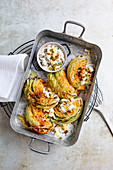 Roast savoy cabbage slices with herb remoulade