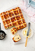 Hot Cross Buns with Raisins for Easter