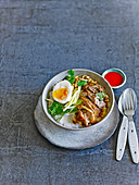 Duck congee with egg