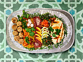 Mixed starter platter from Lebanon