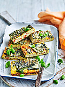 Gluten-free brown rice and vegetable frittata