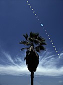 Total solar eclipse, composite image