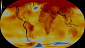 Global temperature anomalies, 2016-2020