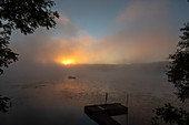 Sunrise over Stewart Lake, Michigan, USA