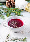 Beetroot soup for Christmas