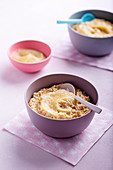 Apple and carrot porridge with nuts