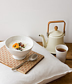 Egyptian porridge with dates and pistachios