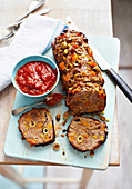 Moroccan meatloaf with olives, apricots and pistachios