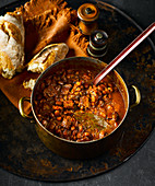 Smoky baked pork and beans