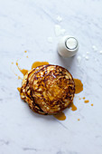 Buttermilk pancakes with maple syrup