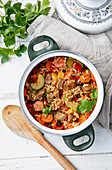 Lamb pilaf with vegetables