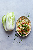 Chinese cabbage salad with sesame dressing