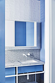 Bathroom in blue tones