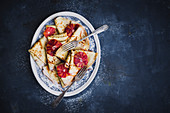 Crepes with blood orange