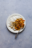 Garnelencurry mit Reis