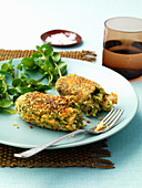 Salmon and vegetable fritters