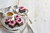 Chocolate cuts with beetroot