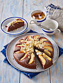 Cocoa cake with apples
