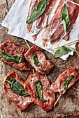 Saltimbocca alla romana - Schnitzel with ham and sage from Lazio