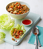 Puten-Salat-Wraps mit Ingwer