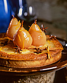 Cheesecake with spiced pears (Alsace)