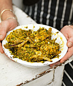 Indian marinated mutton