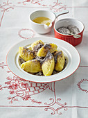 Mashed potatoes gnocchi with poppy seed