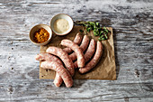 Homemade Thuringia sausages