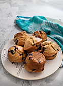 Sourdough blueberry muffins