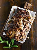 Curried pulled lamb