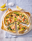Quiche with smoked salmon