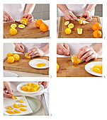 Fileting an orange