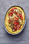 Polenta and vegetable bake (Italy)