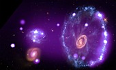 Cartwheel galaxy group, composite image