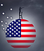 US response to coronavirus, conceptual illustration