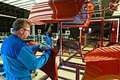 Painting unit in BMW car factory, Leipzig, Germany