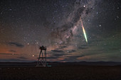 Meteor and Milky Way