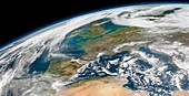Western Europe, satellite image