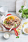 Spiced Lamb Pilaf with Almonds